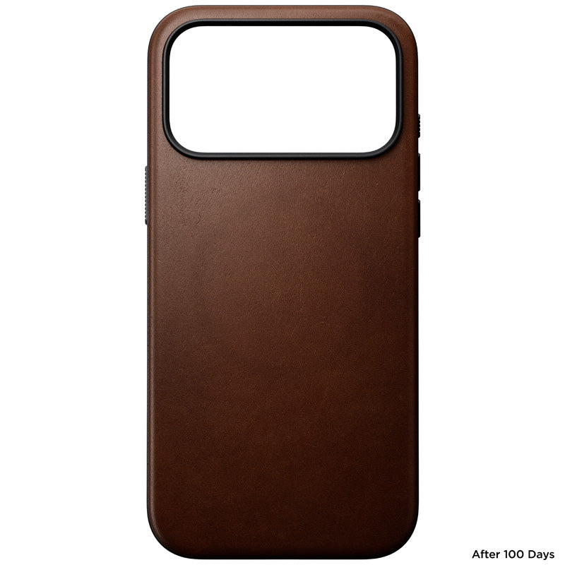 Modern Leather Case iPhone 18 Pro Max Rustic Brown