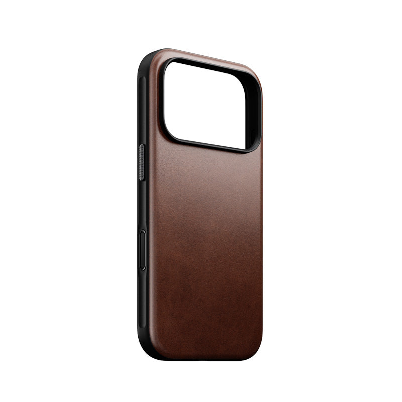 Modern Horween Leather Case iPhone 18 Pro / 17 Pro Rustic Brown