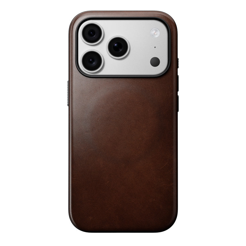 Modern Horween Leather Case iPhone 18 Pro / 17 Pro Rustic Brown