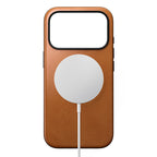 Modern Leather Case iPhone 18 Pro English Tan