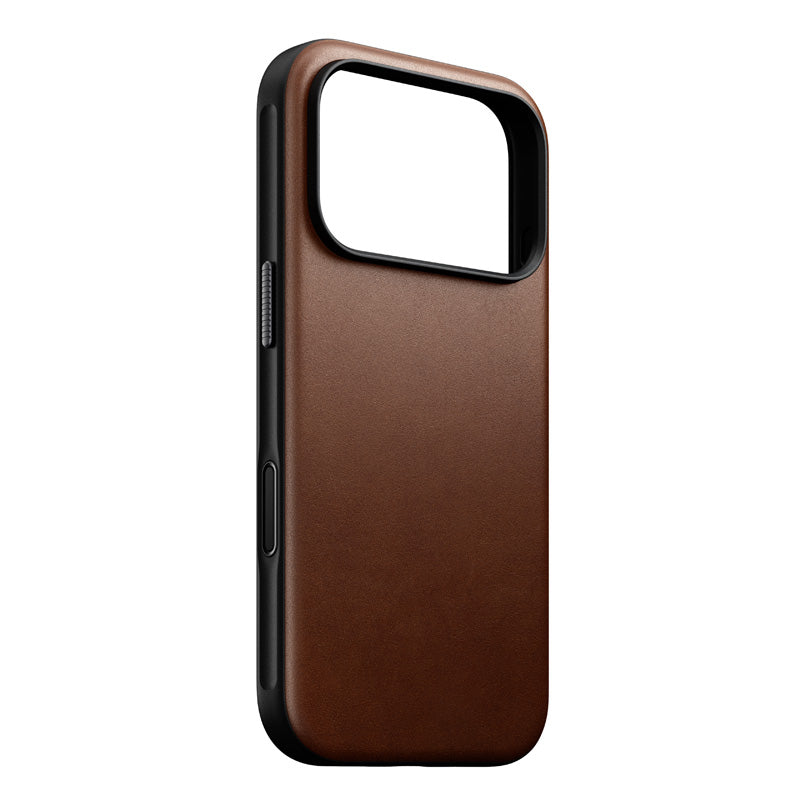 Modern Leather Case iPhone 18 Pro Rustic Brown