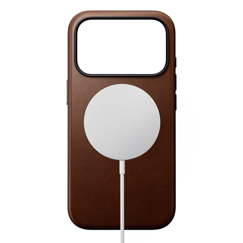 Modern Leather Case iPhone 18 Pro Rustic Brown