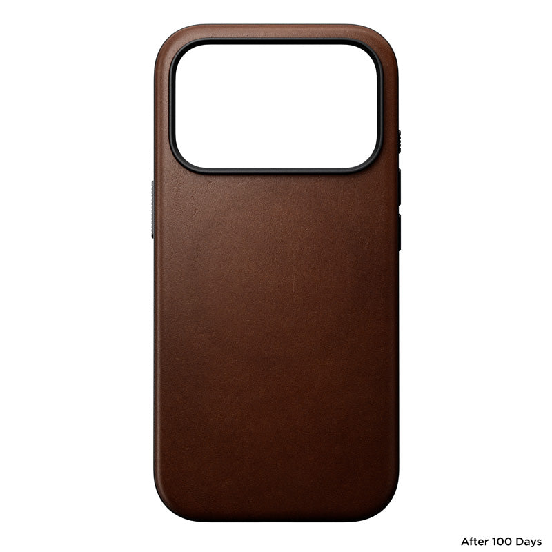 Modern Leather Case iPhone 18 Pro Rustic Brown