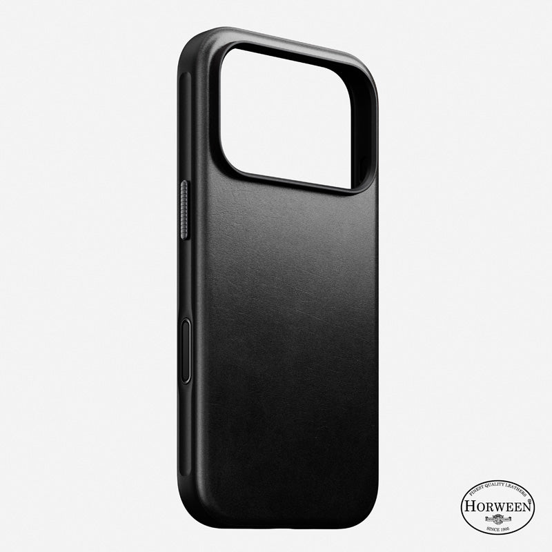 Modern Horween Leather Case 18 Pro Black