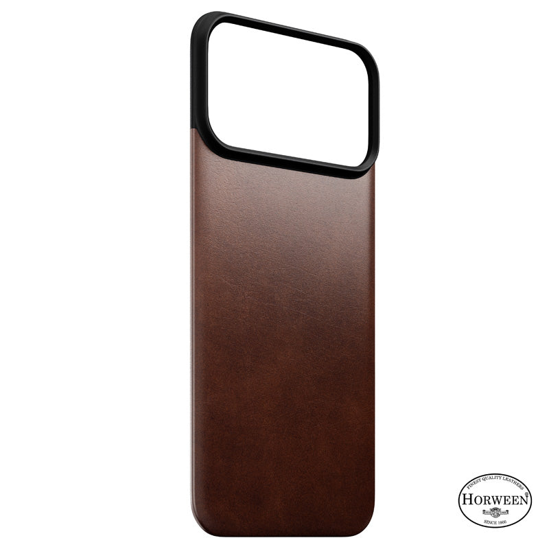 Magnetic Leather Back case Horween iPhone 18 Pro Max Rustic Brown