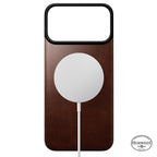 Magnetic Leather Back case Horween iPhone 18 Pro Max Rustic Brown