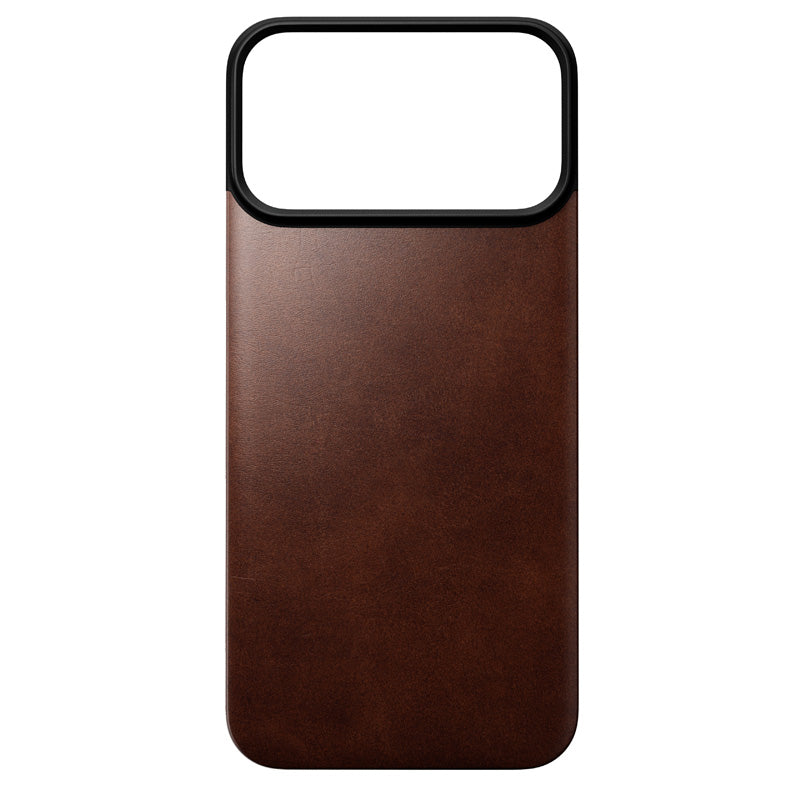 Magnetic Leather Back case Horween iPhone 18 Pro Max Rustic Brown