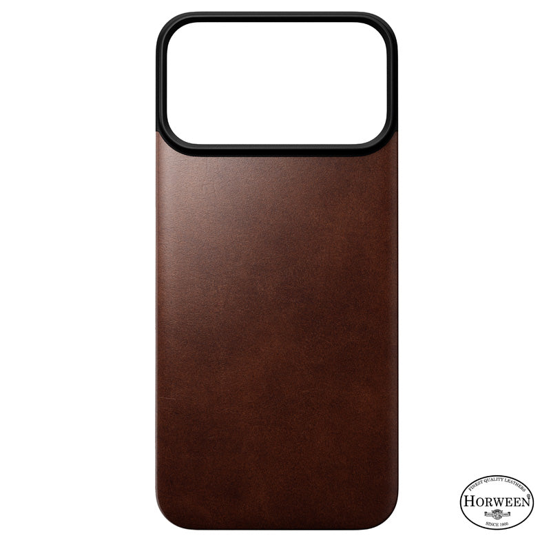 Magnetic Leather Back case Horween iPhone 18 Pro Max Rustic Brown
