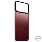 Magnetic Leather Back case Horween iPhone 18 Pro Max Burgundy