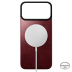 Magnetic Leather Back case Horween iPhone 18 Pro Max Burgundy