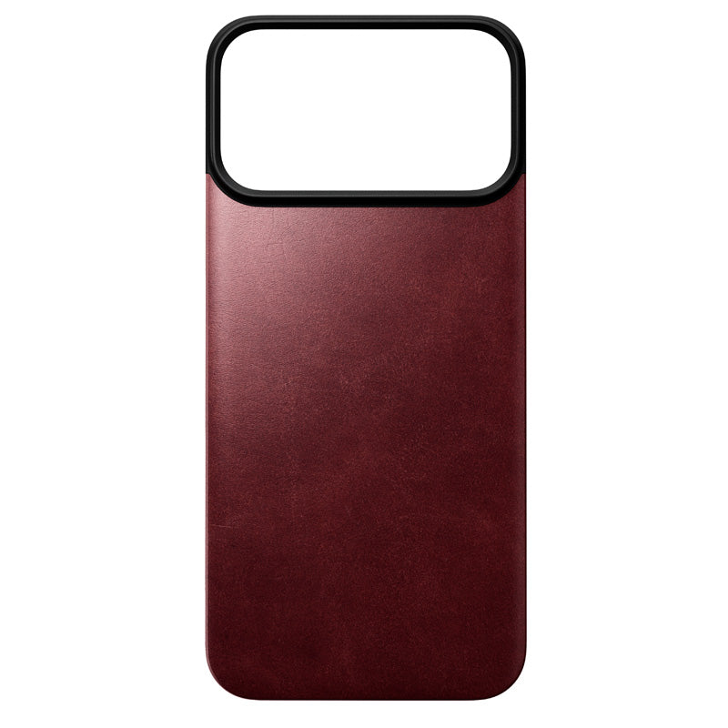 Magnetic Leather Back case Horween iPhone 18 Pro Max Burgundy