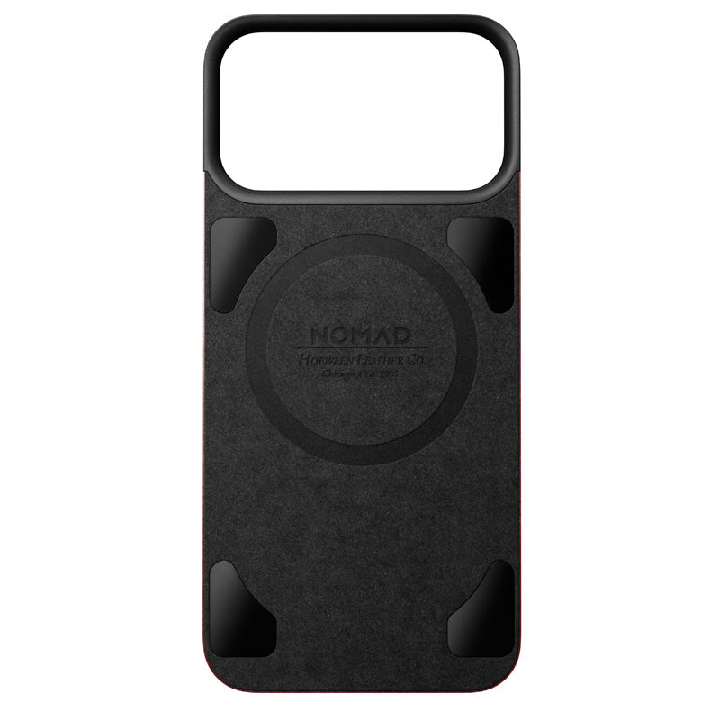 Magnetic Leather Back case Horween iPhone 18 Pro Max Burgundy