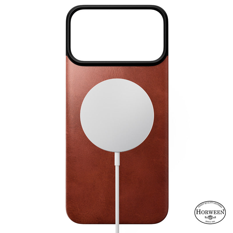 Magnetic Leather Back case Horween iPhone 18 Pro Max Olde Dublin