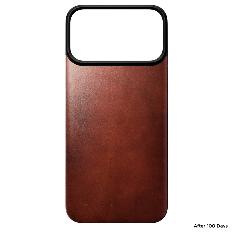 Magnetic Leather Back case Horween iPhone 18 Pro Max Olde Dublin
