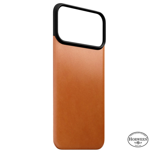 Magnetic Leather Back case Horween iPhone 18 Pro Max / 17 Pro Max Saddle
