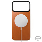 Magnetic Leather Back case Horween iPhone 18 Pro Max Saddle