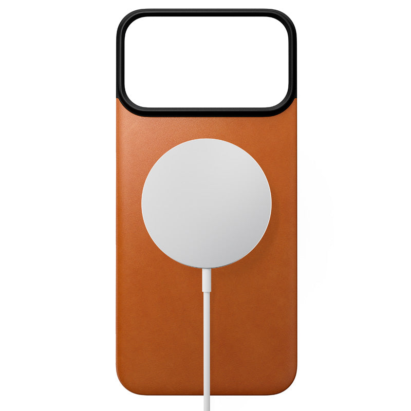 Magnetic Leather Back case Horween iPhone 18 Pro Max Saddle