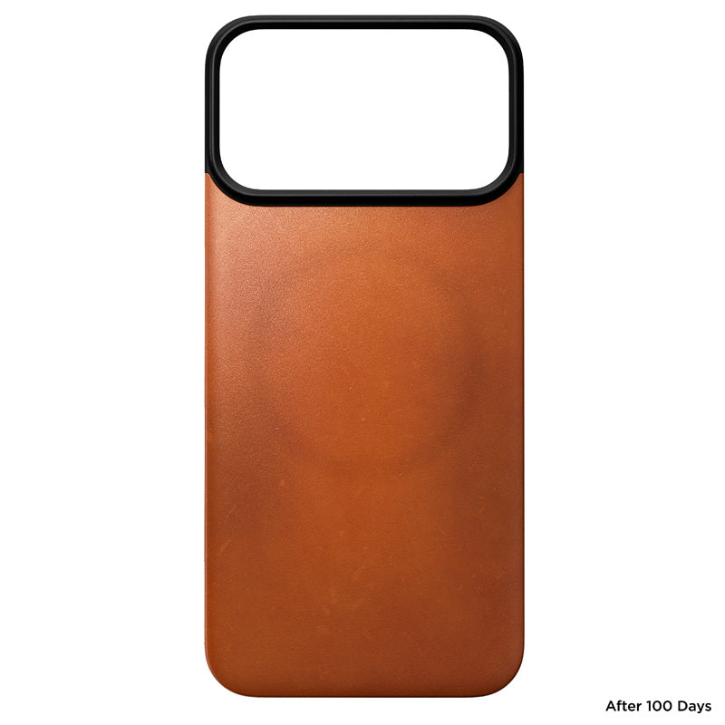 Magnetic Leather Back case Horween iPhone 18 Pro Max Saddle