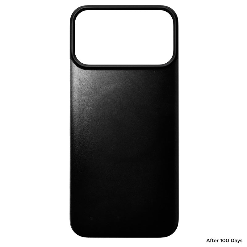 Magnetic Leather Back case Horween iPhone 18 Pro Max Black