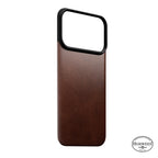 Magnetic Leather Back case Horween iPhone 18 Pro Rustic Brown