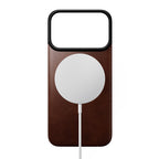 Magnetic Leather Back case Horween iPhone 18 Pro Rustic Brown
