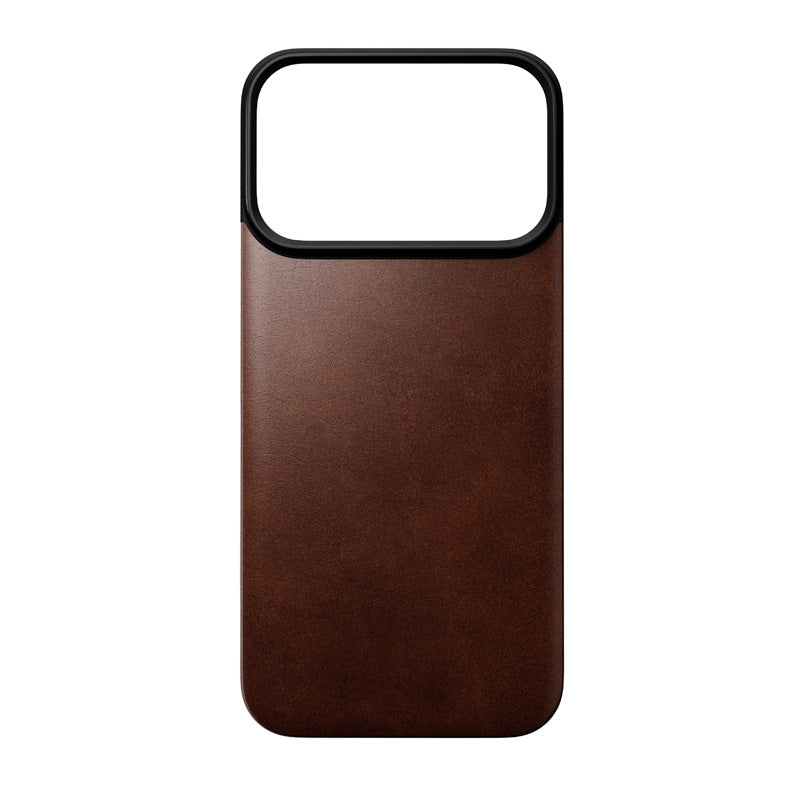 Magnetic Leather Back case Horween iPhone 18 Pro Rustic Brown