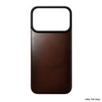 Magnetic Leather Back case Horween iPhone 18 Pro Rustic Brown
