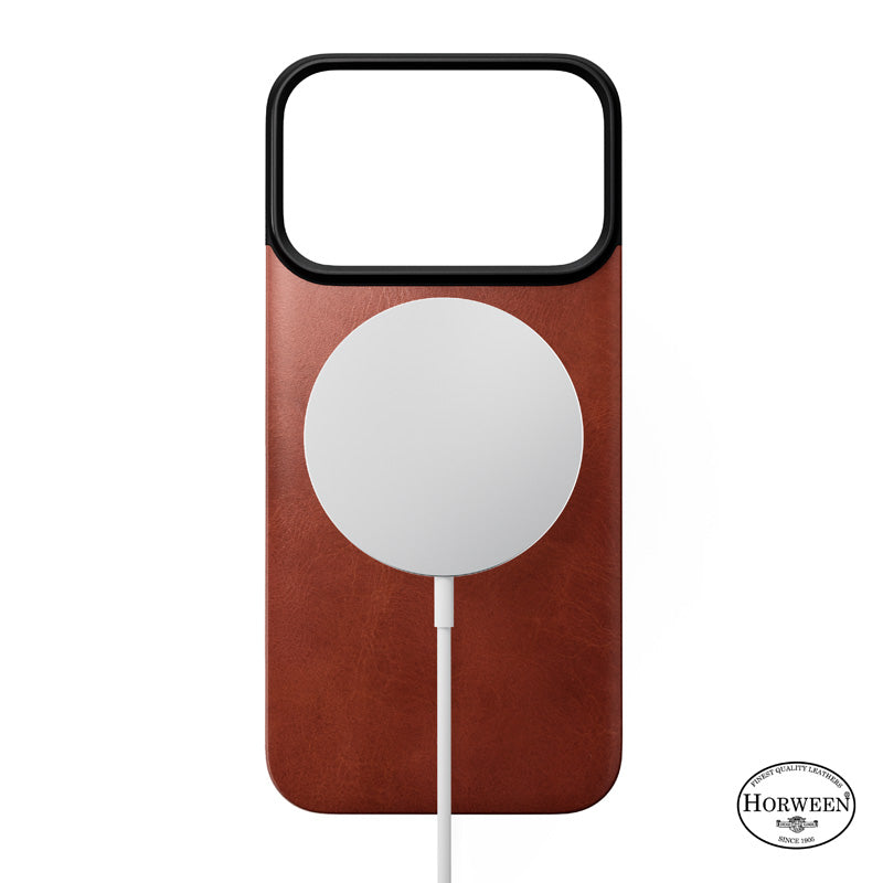 Magnetic Leather Back case Horween iPhone 18 Pro Olde Dublin