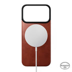 Magnetic Leather Back case Horween iPhone 18 Pro Olde Dublin
