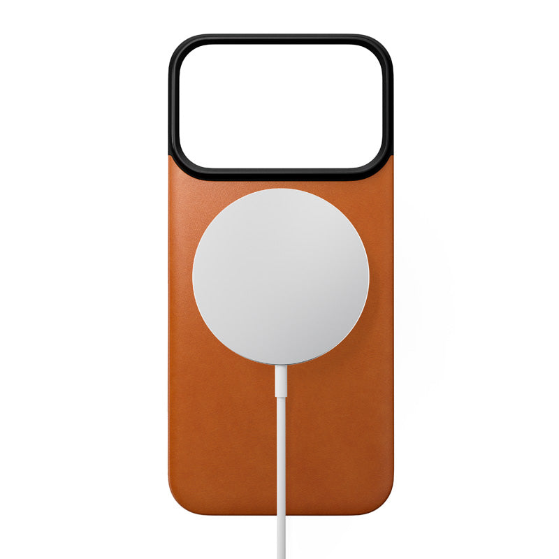 Magnetic Leather Back case Horween iPhone 18 Pro Saddle