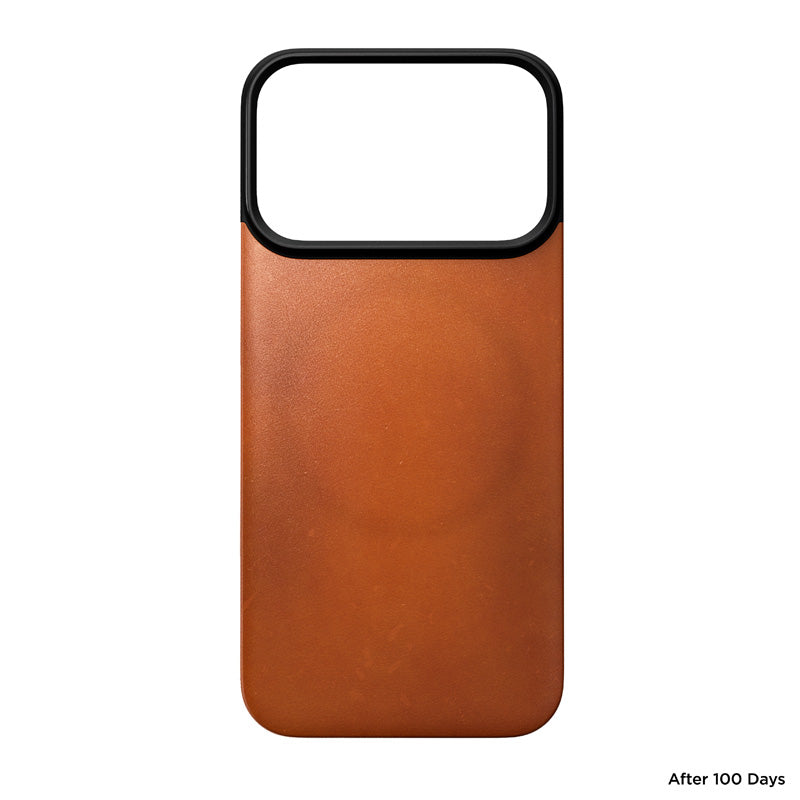 Magnetic Leather Back case Horween iPhone 18 Pro Saddle