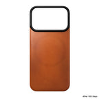 Magnetic Leather Back case Horween iPhone 18 Pro Saddle