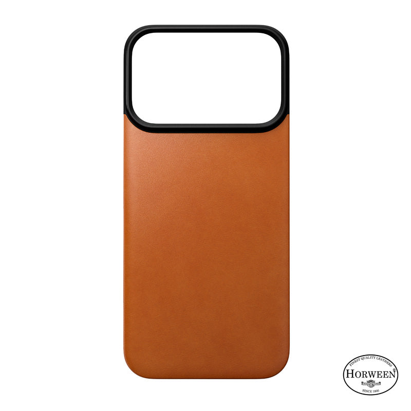 Magnetic Leather Back case Horween iPhone 18 Pro Saddle