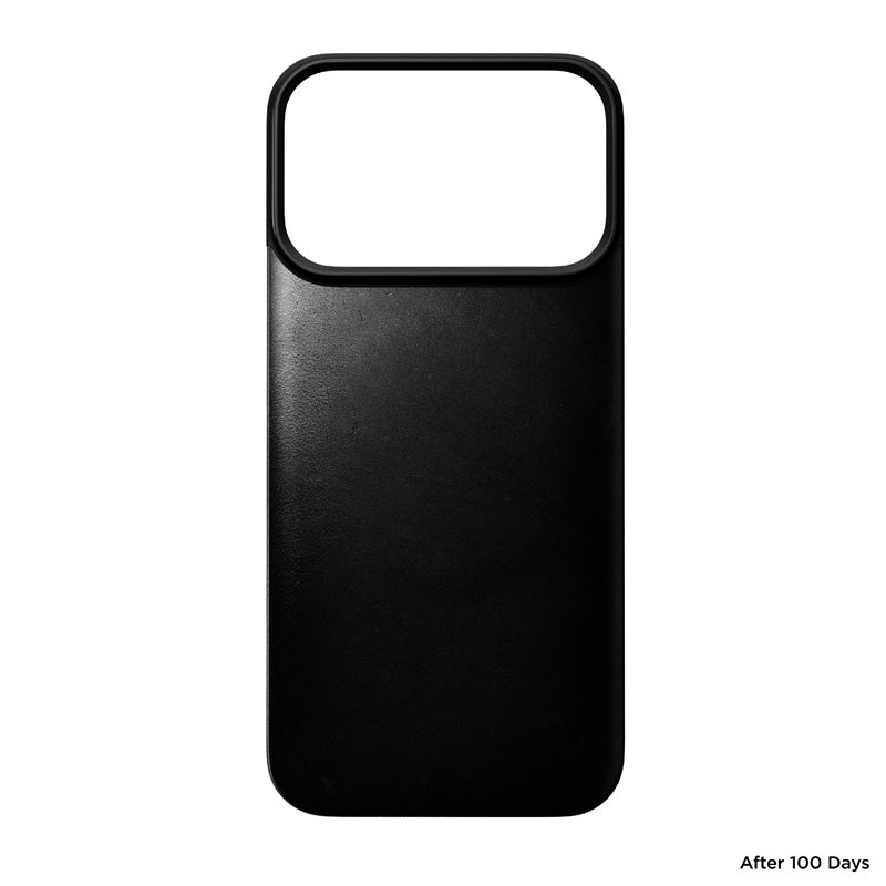 Magnetic Leather Back case Horween iPhone 18 Pro Black