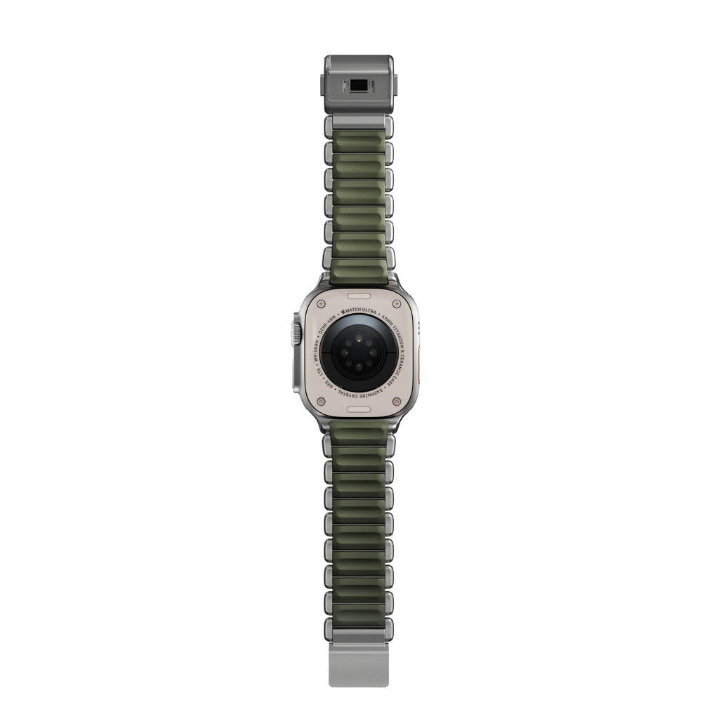 Stratos Band 49mn Natural Titanium/Forest Green FKM