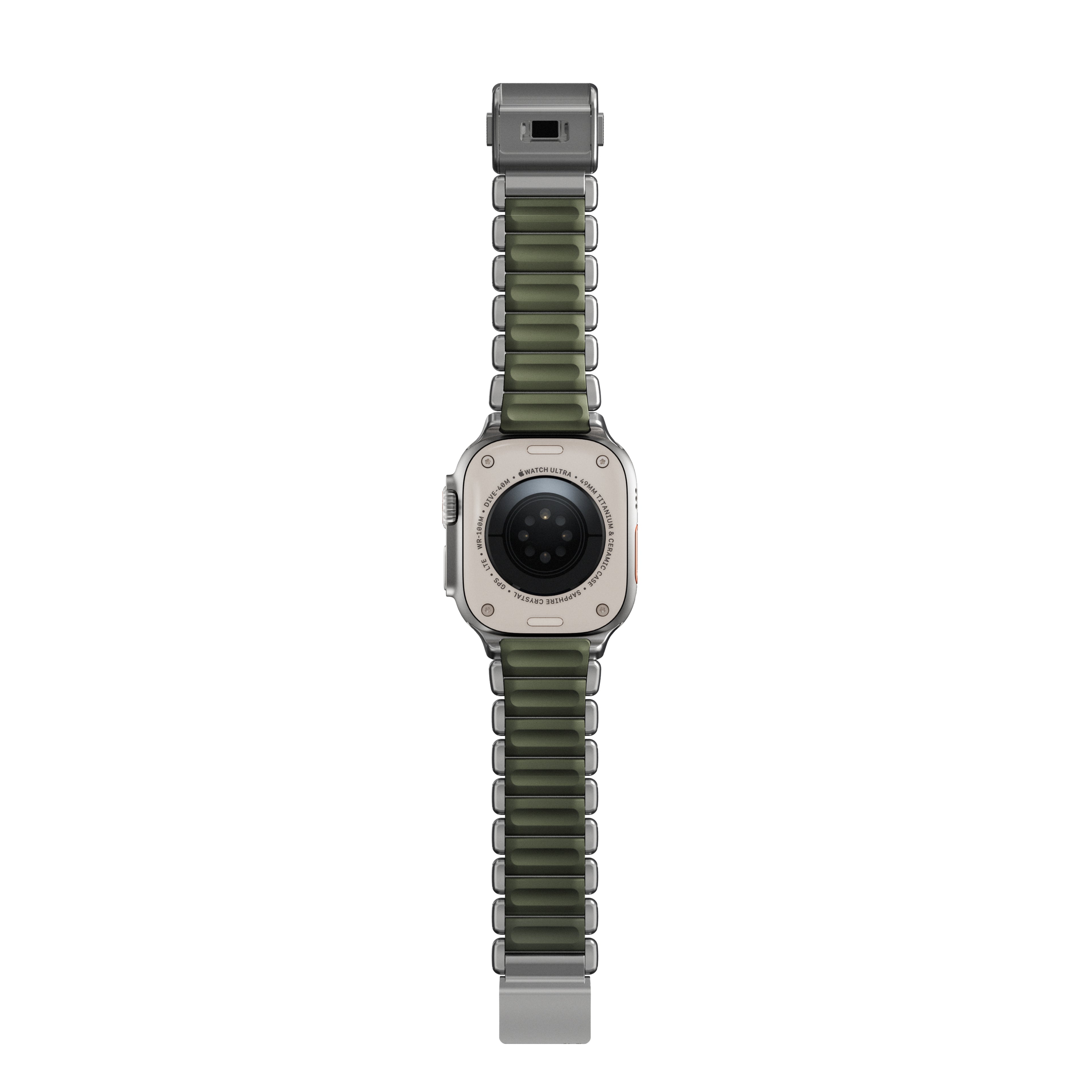 Stratos Band 49mn Natural Titanium/Forest Green FKM