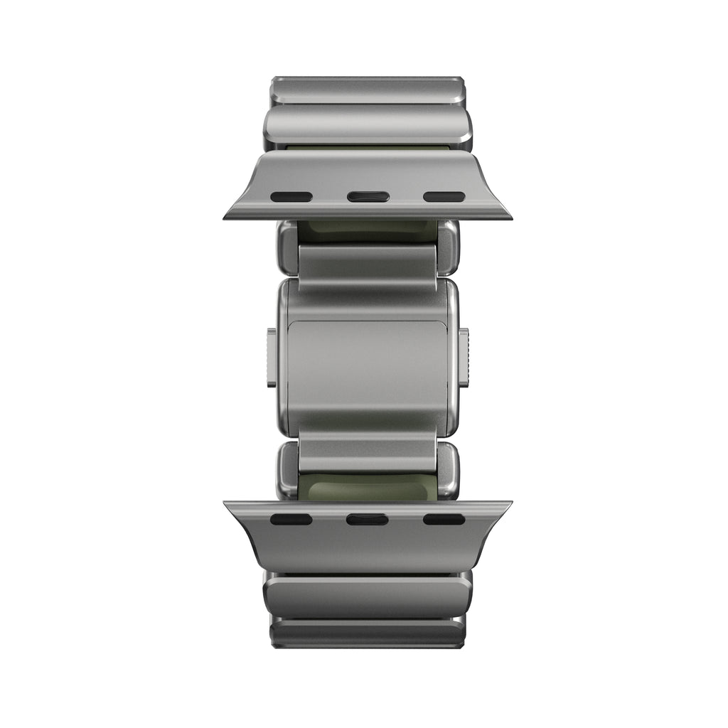 Stratos Band 49mn Natural Titanium/Forest Green FKM