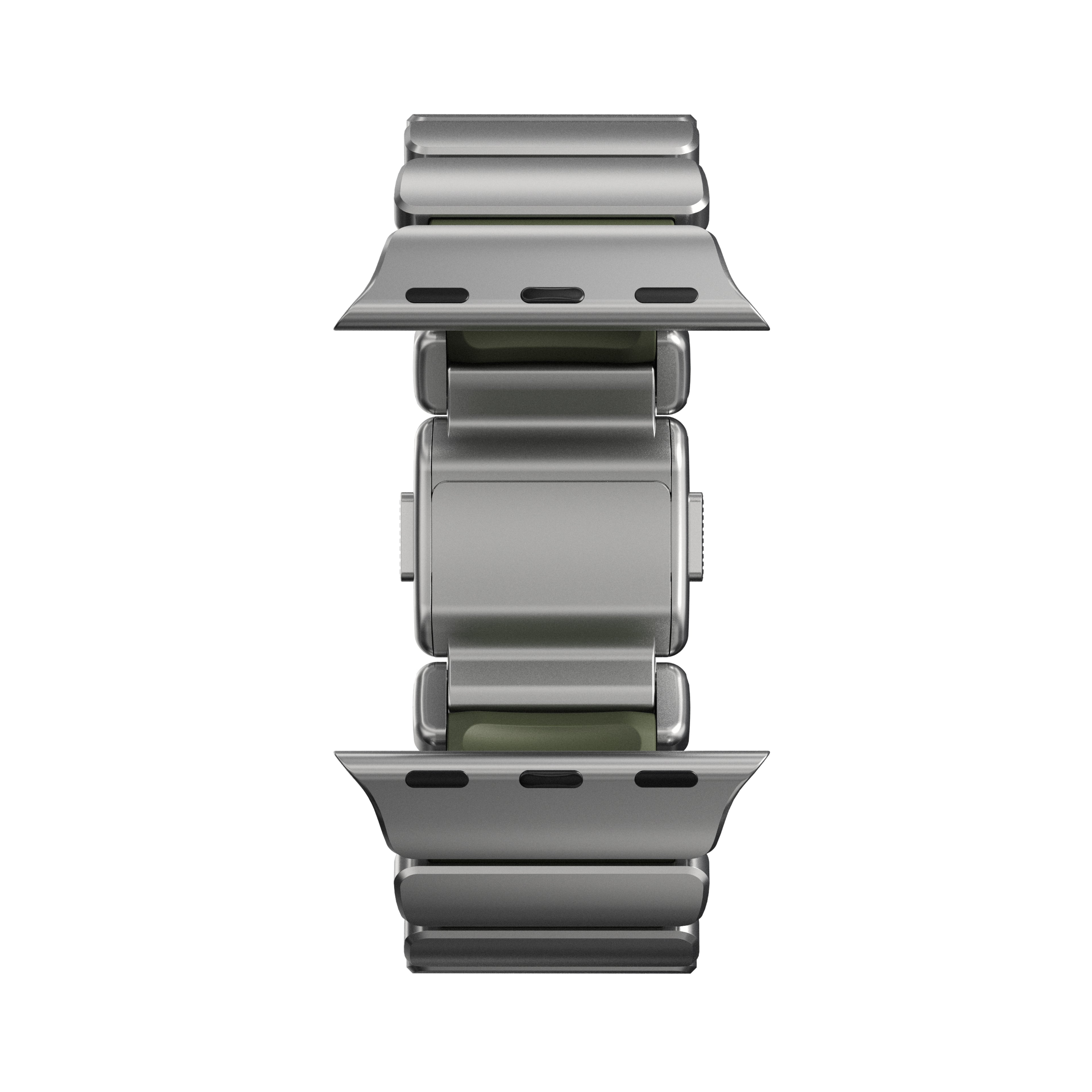 Stratos Band 49mn Natural Titanium/Forest Green FKM