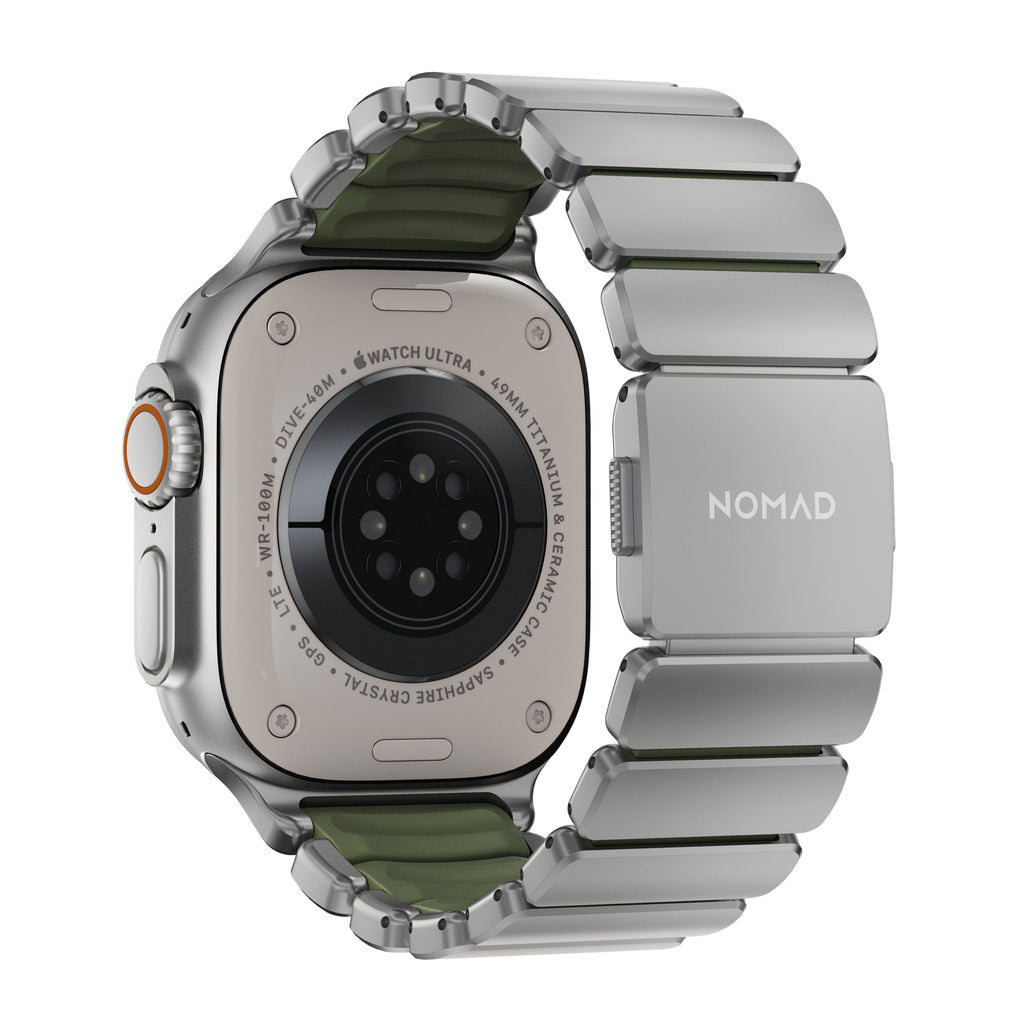 Stratos Band 49mn Natural Titanium/Forest Green FKM