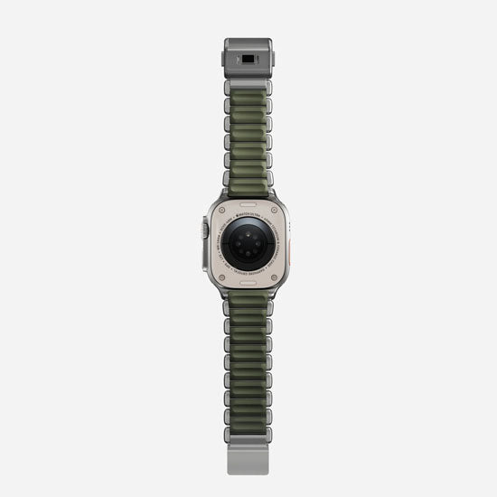 Stratos Band 49mn Natural Titanium/Forest Green FKM