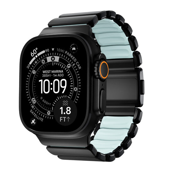 Stratos Band 49mm Black Titanium/Icy Blue Glow KFM