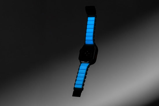 Stratos Band 49mm Black Titanium/Icy Blue Glow KFM