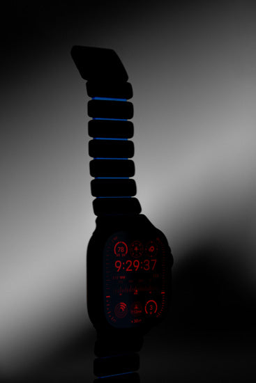 Stratos Band 49mm Black Titanium/Icy Blue Glow KFM