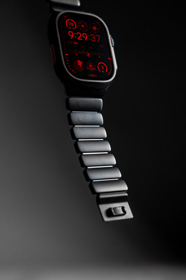 Stratos Band 49mm Black Titanium/Icy Blue Glow KFM