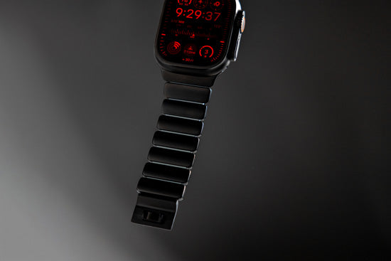 Stratos Band 49mm Black Titanium/Icy Blue Glow KFM