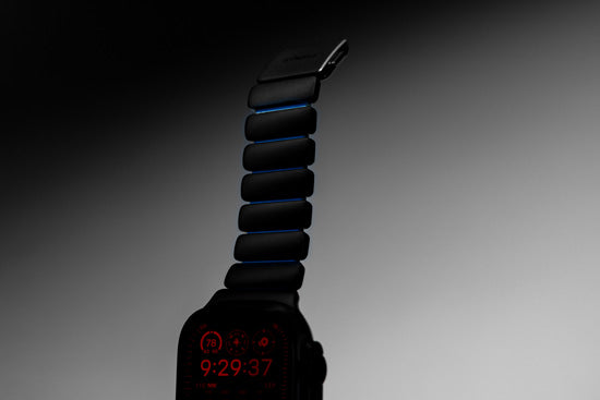 Stratos Band 49mm Black Titanium/Icy Blue Glow KFM