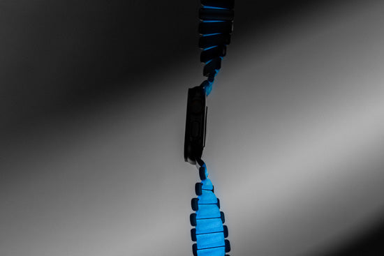 Stratos Band 49mm Black Titanium/Icy Blue Glow KFM