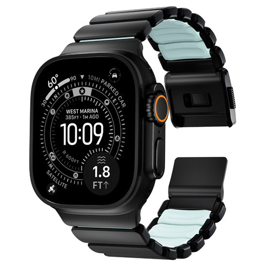 Stratos Band 49mm Black Titanium/Icy Blue Glow KFM