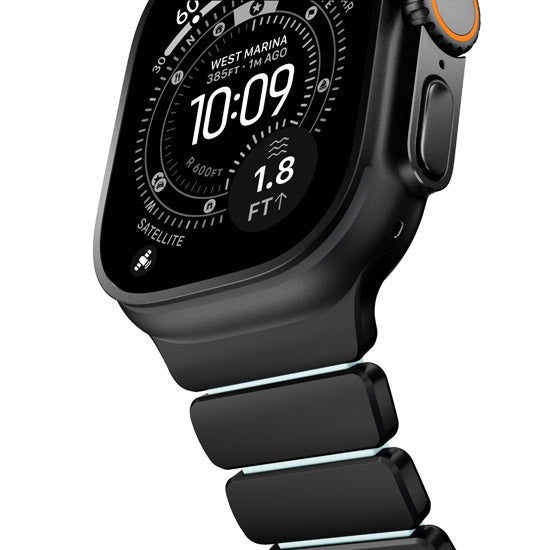 Stratos Band 49mm Black Titanium/Icy Blue Glow KFM