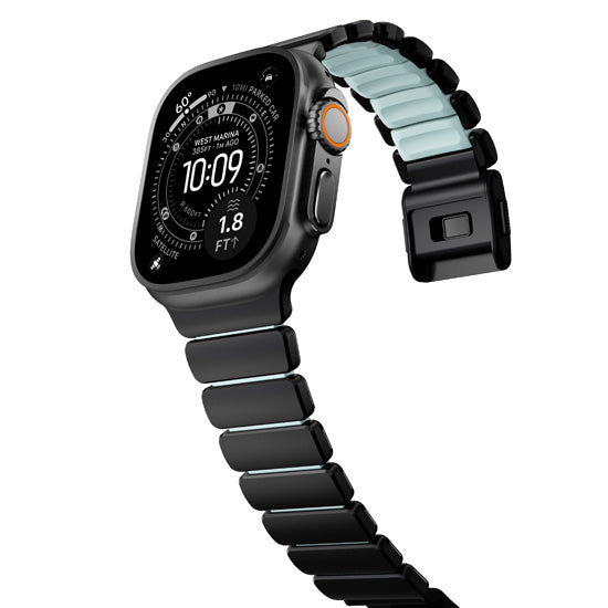 Stratos Band 49mm Black Titanium/Icy Blue Glow KFM